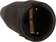 Afbeeldingen van Kelfort contrastekker zwart 16a/250v 2p+a