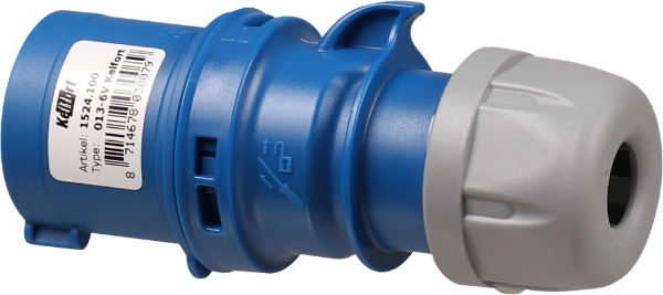Afbeeldingen van Kelfort contactstop 230v 16a 3p cee blw/grijs