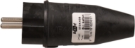 Afbeeldingen van Kelfort steker rubber zwart 16a/250v 2p+a