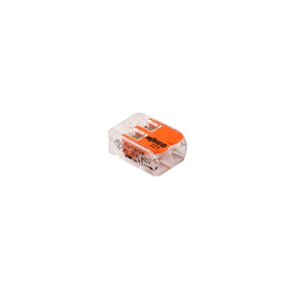 Afbeeldingen van Wago verbindingsklem 2x4mm2 transparant