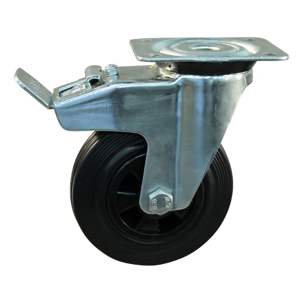 Afbeeldingen van Zwenkwiel dubb. rem epo 140mm staal