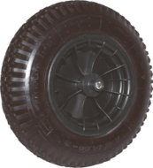 Afbeeldingen van Kruiwagenwiel 400x80mm zwart kunst.velg