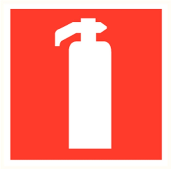 Afbeeldingen van Sticker "brandblusser" 100x100mm