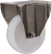 Afbeeldingen van Kelfort bokwiel wit kunstst. rvs 100mm g.lgr
