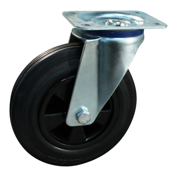 Afbeeldingen van Zwenkwiel epo 180mm staal verz. rol