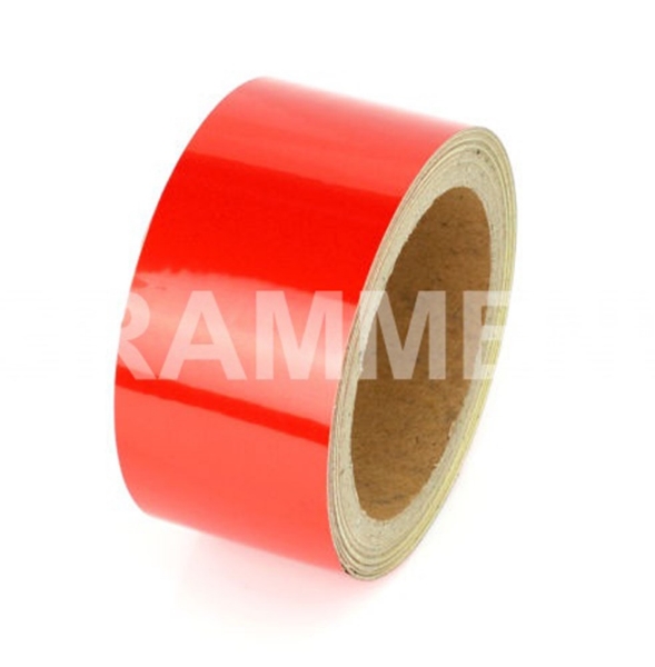 Afbeeldingen van Retroreflecterende tape 50mmx10mtr. rood kl.I