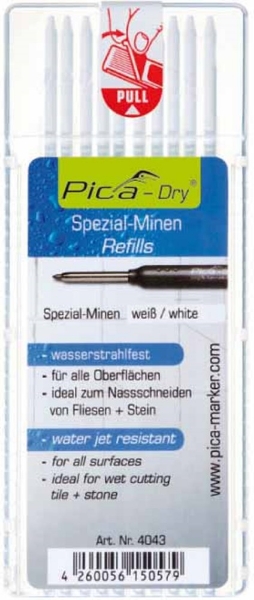 Afbeeldingen van Reserve stift wit tbv pica-dry-marker (10st)