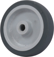 Afbeeldingen van Wiel pvc g.lag. 100mmgrs rubb.loopvlak