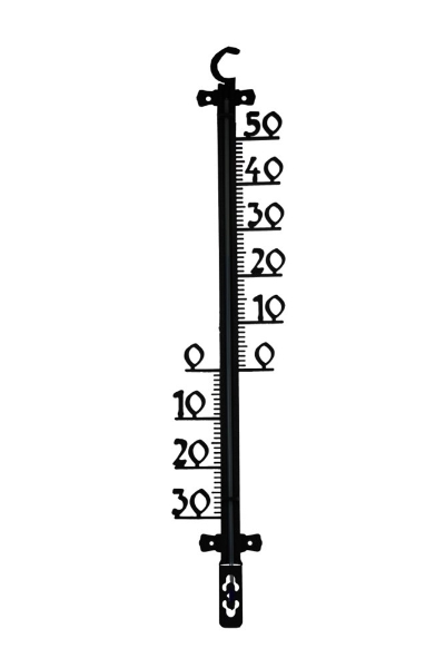 Afbeeldingen van Buitenthermometer 25cm zwart kunststof