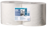 Afbeeldingen van Tork 420 24cm x 255m wit 2-laags geperf.w1/w2