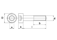 Afbeeldingen van Cil.kopbout m6x55 ev 8.8 din912