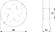 Afbeeldingen van I.t. hss ronde snijplaten bsw/whitw. 1/4"-20