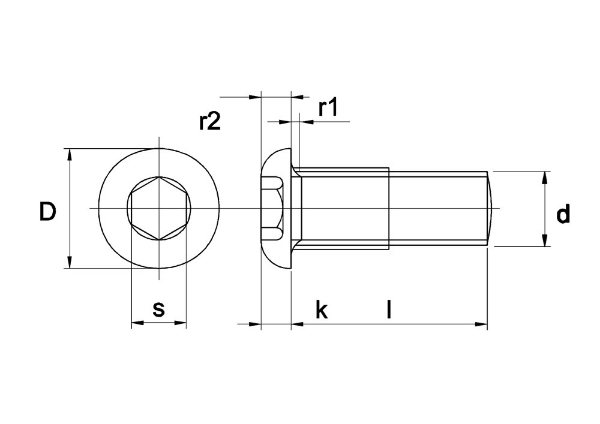 Afbeeldingen van Iso 7380-2 m8x35mm ev 10.9 laagbolkop
