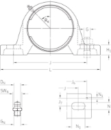 Afbeeldingen van SKF sy508m lagerhuis (fagp208)