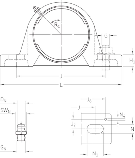 Afbeeldingen van SKF sy508m lagerhuis (fagp208)