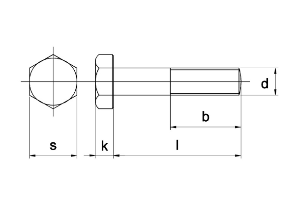 Afbeeldingen van Zeskantborstbout din931 m16x150 8.8 ev 