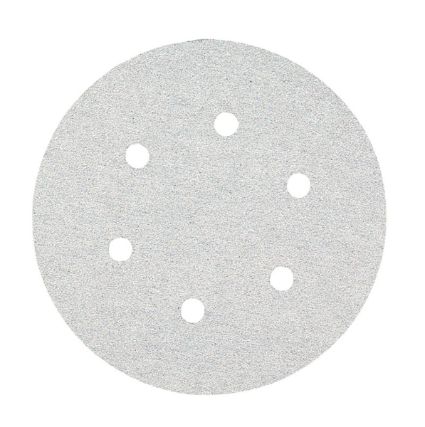 Afbeeldingen van HIK schuurschijf d.150 k80 velcro wit (10 st)