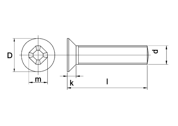 Afbeeldingen van Schroef m4x40 a2 din965