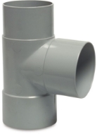 Afbeeldingen van PVC-U t-stuk 80mm 90° mof/mof/verj.
