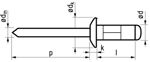 Afbeeldingen van MFX Rivet PLIA alu/st DH 3.0x10