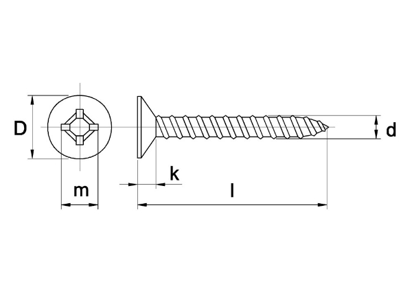 Afbeeldingen van Verzonken pl.schr. din 7982c ev 6.3x32mm