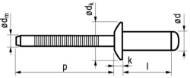 Afbeeldingen van Blindklinknagel bk 3.2x6 rvs/rvs a 500st