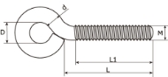 Afbeeldingen van Schroefoog m6x40x10 elvz