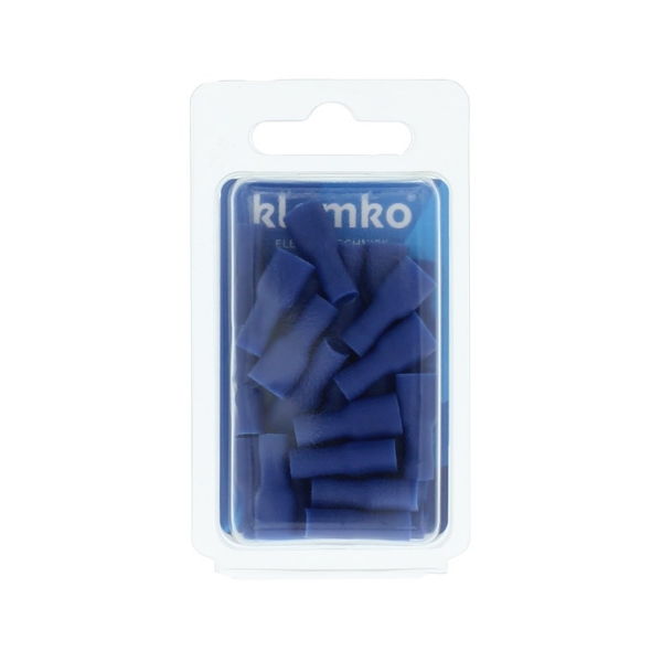 Afbeeldingen van Vlakstekerhuls geis. 6,3x0,8mm blauw is2507fl