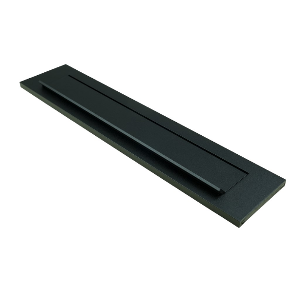 Afbeeldingen van Briefplaat Geveerd Alu. Zwart 340Mm