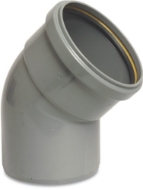 Afbeeldingen van PVC-U bocht 125mm 45° spie/manchet