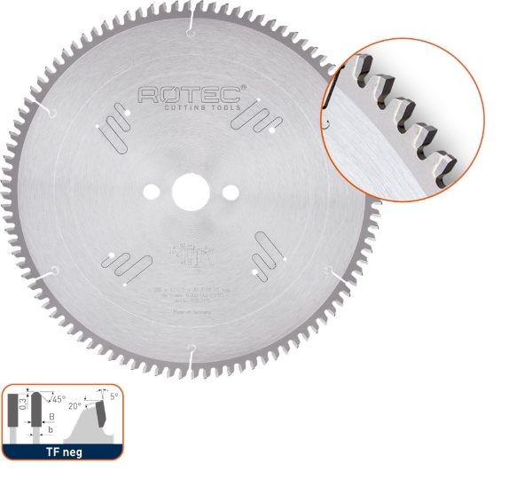 Afbeeldingen van Rotec HM zaagblad voor NF-metalen, ø250x