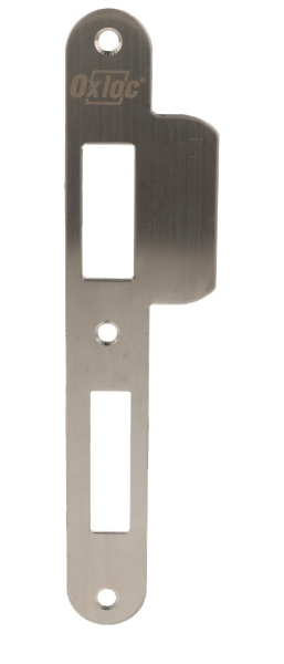 Afbeeldingen van Oxloc sluitplaat 72mm RVS afgerond 195x2
