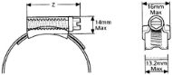Afbeeldingen van Jub slangklem 11-16mm