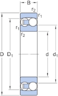 Afbeeldingen van SKF groefkogellager tweerijig 1210etn9/C3