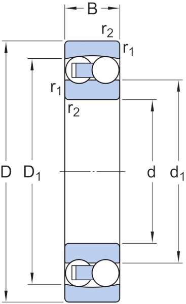 Afbeeldingen van SKF groefkogellager tweerijig 1210etn9/C3