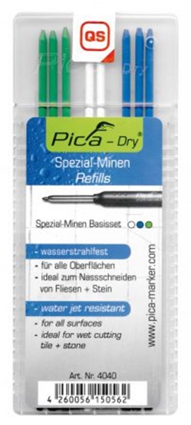 Afbeeldingen van Pica resstift tbv dry marker groen/blauw/wit