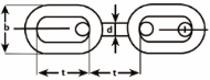 Afbeeldingen van Voetketting 3mm din763 rvs