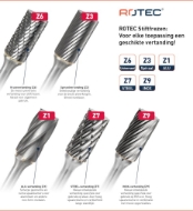 Afbeeldingen van Rotec stiftfrees HM BZ6 16x25x70mm 6mm