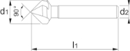 Afbeeldingen van Pha HSS-E Vari verzinkboor 10,4mm