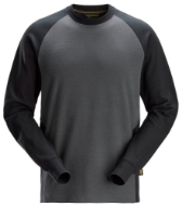 Afbeeldingen van Two-Coloured Shirt L.M.  mt.xs  Grijs/Zwart