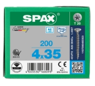 Afbeeldingen van Spax sp.plaatschroef Univ. T20 VD 4,0x35 a2