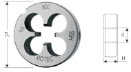 Afbeeldingen van Rotec ronde snijplaat din223 m6x1 metrisch
