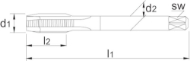 Afbeeldingen van Pha hsse-v mach.tap bsp/gas 3/8" din5156