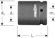 Afbeeldingen van Rotec krachtdop 1/2" 19mm