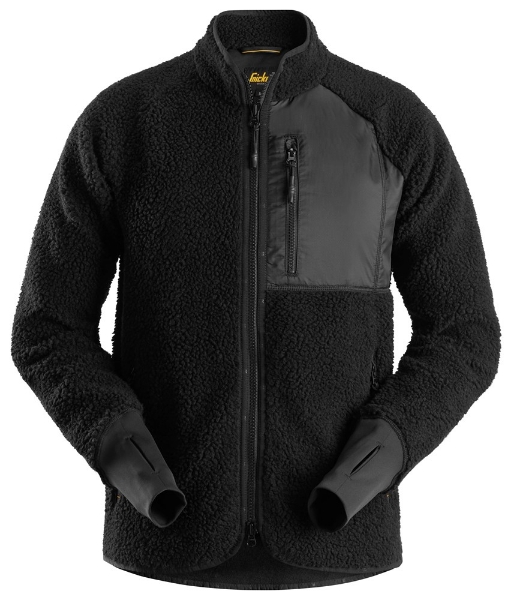 Afbeeldingen van AW fleece jack met rits mt.m zwartzwart