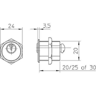 Afbeeldingen van Schroefcilinder z.lip 30mm