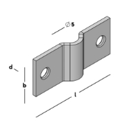Afbeeldingen van Gaaspaneelklem voor 5mm gaas 50x20 2 zink mag