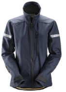 Afbeeldingen van Softshell jack AW dames 1207 mt.S D-blauw -Zw
