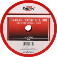 Afbeeldingen van Kelfort staalkabel 5mm geg 6x19 100m