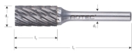 Afbeeldingen van Rotec stiftfrees HM AZ7 9,6x19x64mm 6mm
